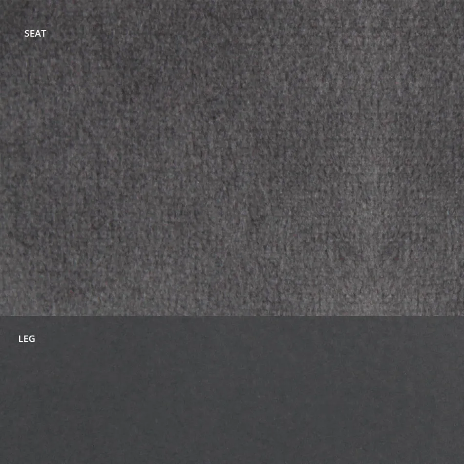 Stol i sammet och RAL-lackerat stål Tillverkad i Italien 4 delar - Mariapina Viadurini