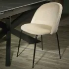 Sammetstol och metallram i olika utföranden - Penna Viadurini