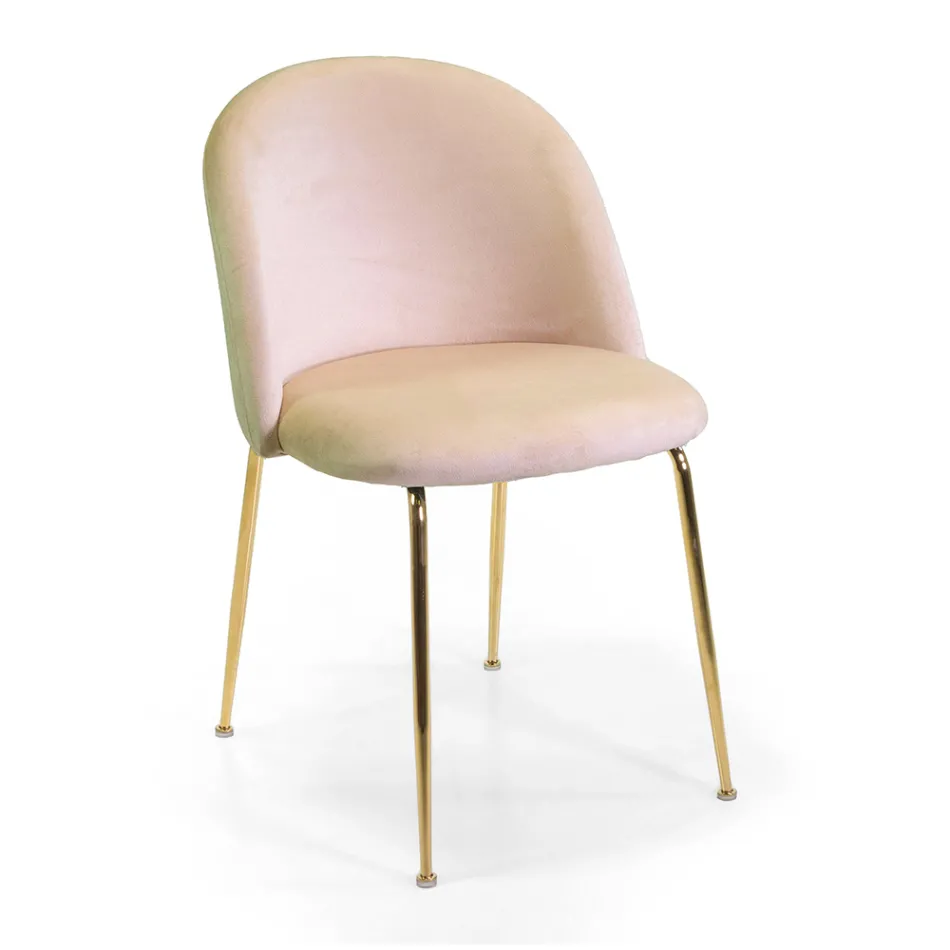 Sammetstol och metallram i olika utföranden - Penna Viadurini