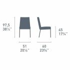 Vardagsstol med hög rygg i satinstål Tillverkad i Italien - Air High Viadurini
