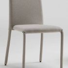 Designer vardags stol i stapelbart läder i Italien, Gazzola Viadurini
