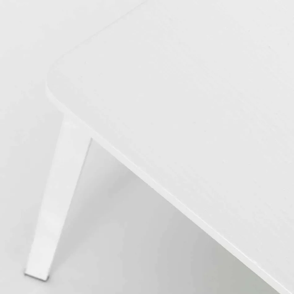 Modern designstol i trä och metall, Elmas, 4 stycken Viadurini