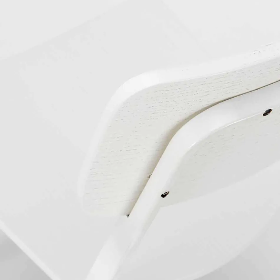 Modern designstol i trä och metall, Elmas, 4 stycken Viadurini