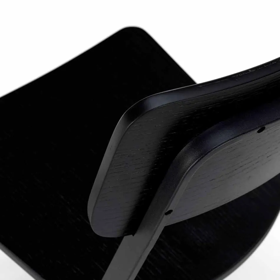 Modern designstol i trä och metall, Elmas, 4 stycken Viadurini