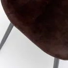 Stol med modern design i imiterat läder, Elice, 4 stycken Viadurini