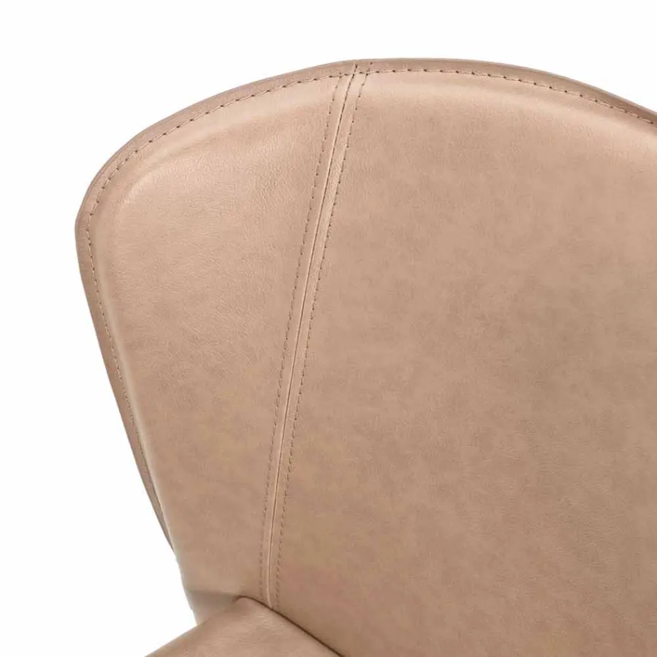 Moderna vardagsrum helt täckt av imiterat läder, Accadia, 4 stycken Viadurini