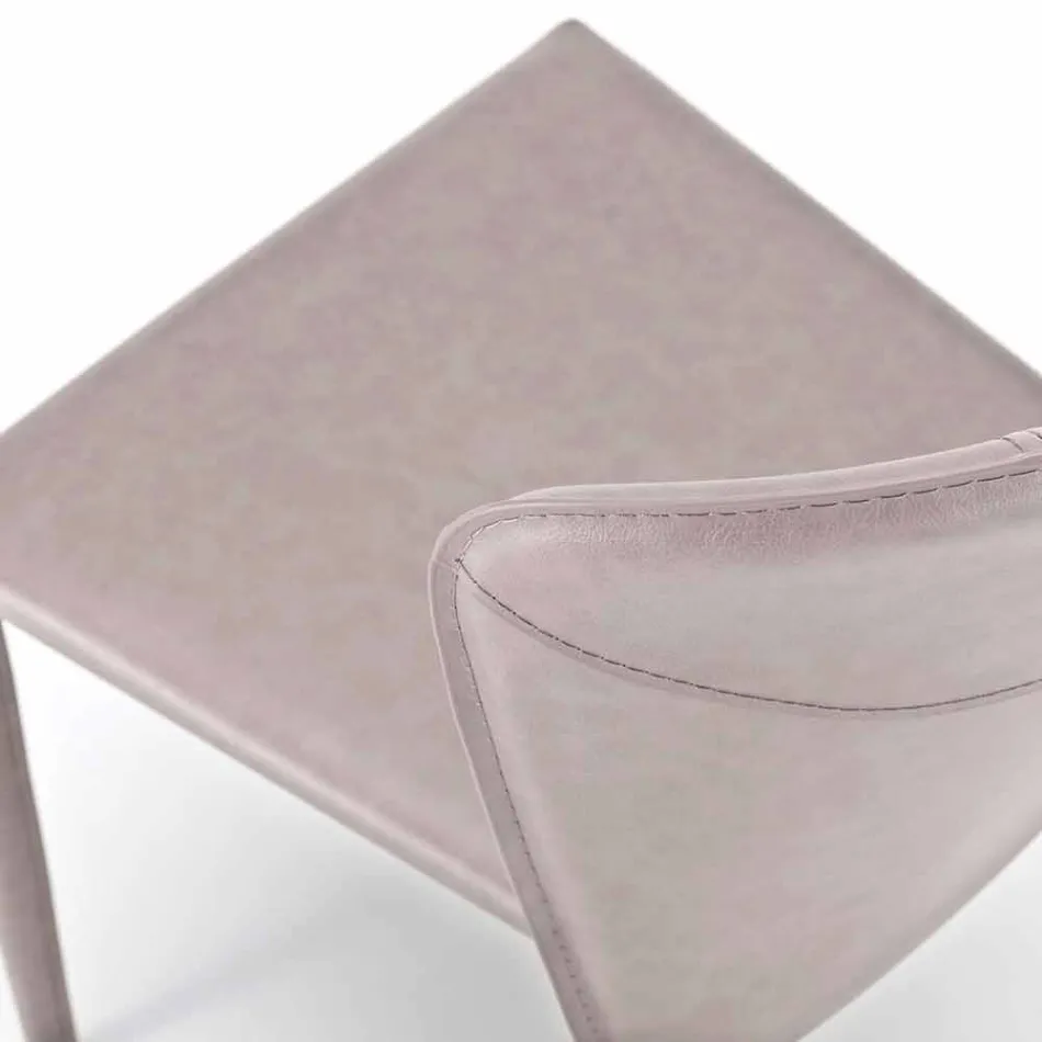 Moderna vardagsrum helt täckt av imiterat läder, Accadia, 4 stycken Viadurini