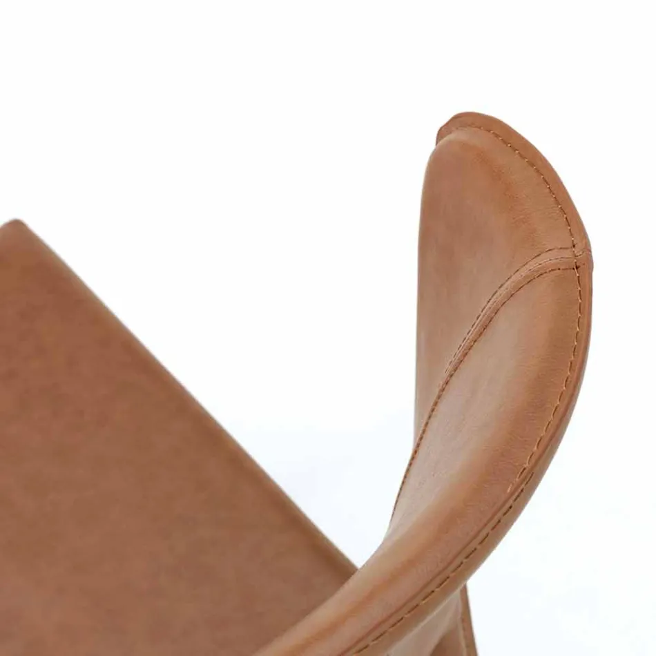 Moderna vardagsrum helt täckt av imiterat läder, Accadia, 4 stycken Viadurini