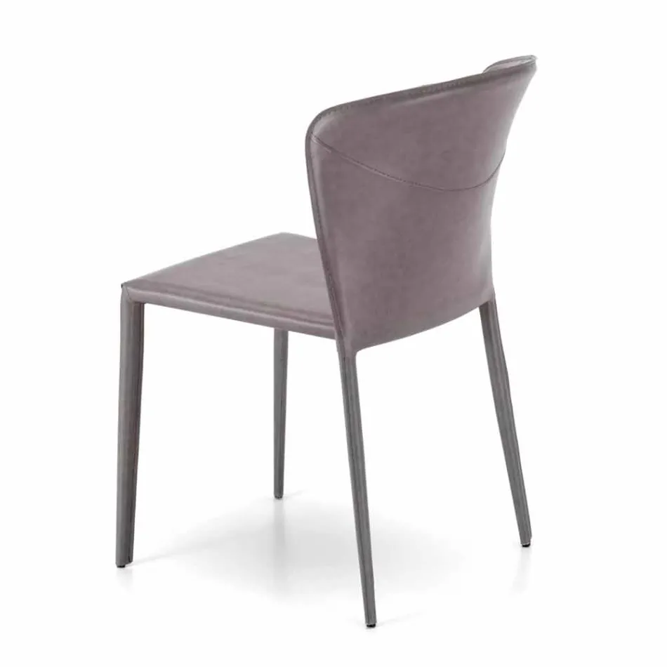 Moderna vardagsrum helt täckt av imiterat läder, Accadia, 4 stycken Viadurini