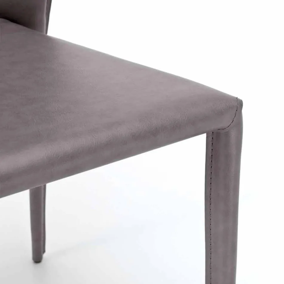 Moderna vardagsrum helt täckt av imiterat läder, Accadia, 4 stycken Viadurini