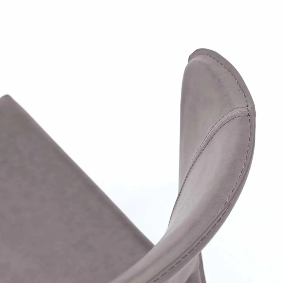 Moderna vardagsrum helt täckt av imiterat läder, Accadia, 4 stycken Viadurini