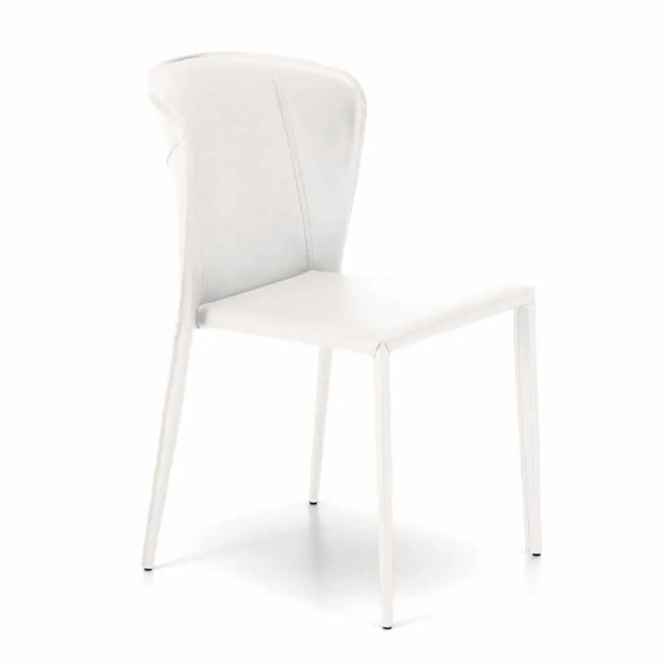 Moderna vardagsrum helt täckt av imiterat läder, Accadia, 4 stycken Viadurini