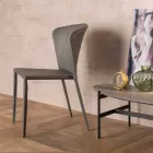 Moderna vardagsrum helt täckt av imiterat läder, Accadia, 4 stycken Viadurini