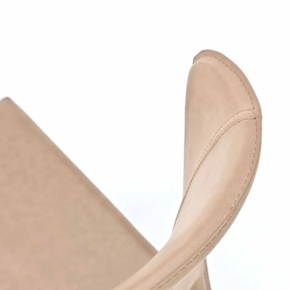 Moderna vardagsrum helt täckt av imiterat läder, Accadia, 4 stycken Viadurini