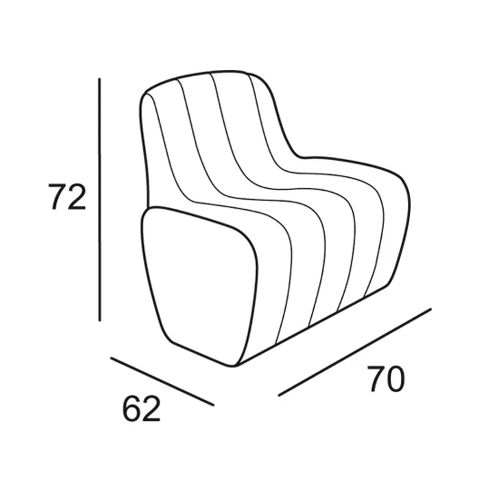 Ljus trädgårdstol i polyeten med LED Made in Italy - Galatea Viadurini