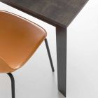 Connubia av Calligaris Academy modernt stol i metall och läder Viadurini