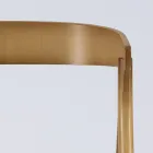 Modern vardagsrumsstol i olika tyger med träskal - Wolter Viadurini