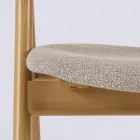 Modern vardagsrumsstol i olika tyger med träskal - Wolter Viadurini