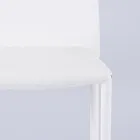 Modern vardagsrumsstol i ekologiskt läder och metall Tillverkad i Italien - Reka Viadurini