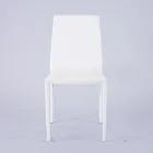 Modern vardagsrumsstol i ekologiskt läder och metall Tillverkad i Italien - Reka Viadurini