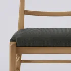 Modern vardagsrumsstol i tyg och massivt trä Tillverkad i Italien - Wilma Viadurini