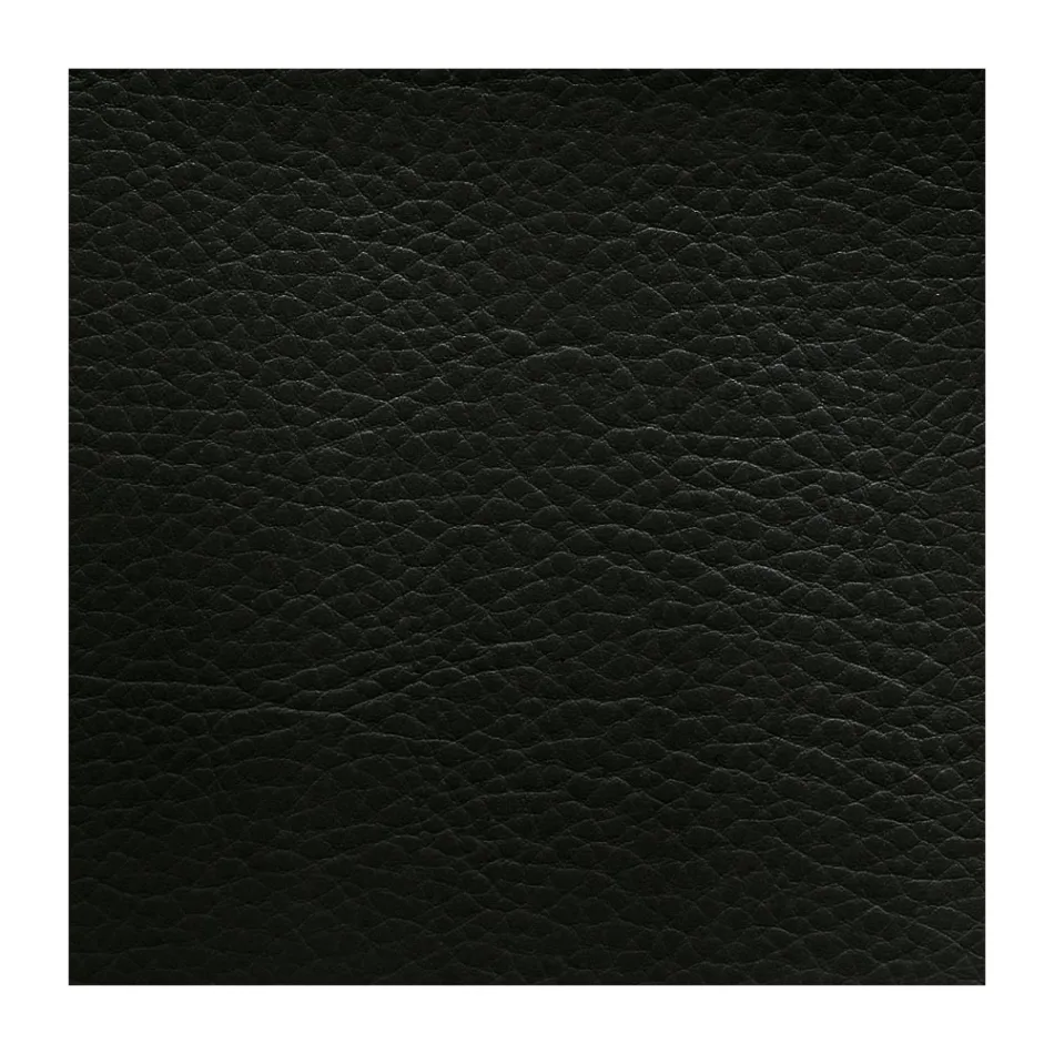 Modern vardagsrumsstol i ekologiskt läder och metall Tillverkad i Italien - Michaela Viadurini