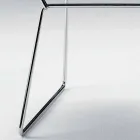 Modern stålstol med lyx tillverkad i Italien lädersäte - Beniamino Viadurini