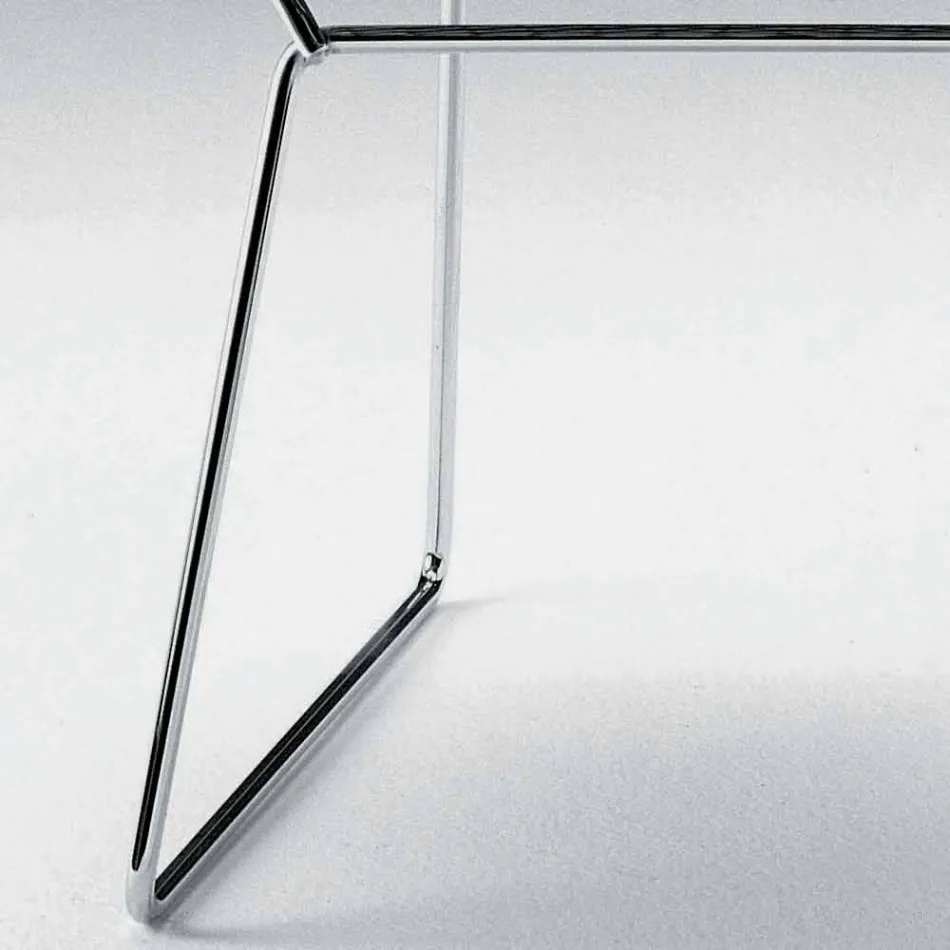 Modern stålstol med lyx tillverkad i Italien lädersäte - Beniamino Viadurini