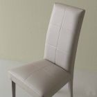 Modern stol i linjärt isgrått eko-läder Viadurini
