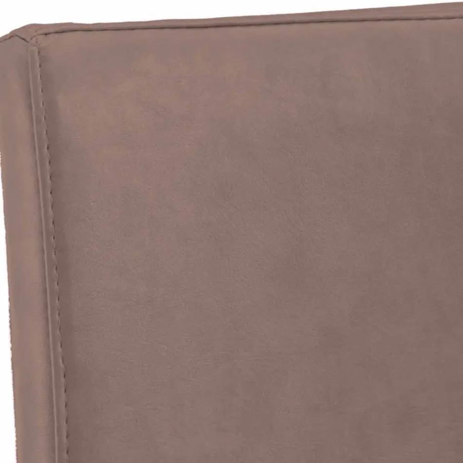 Modern stol i läder eller imiterat läder för matsal eller Maha kök Viadurini