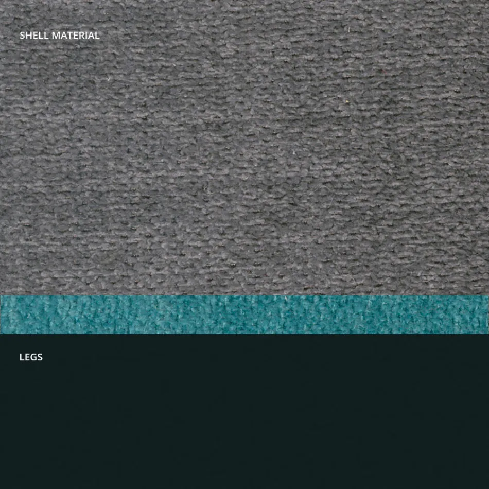 Modern stol i tyg och triangelben tillverkad i Italien, Oriella Viadurini