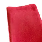 Moderna stol för matsal i röd Tecnofibra Almira Viadurini