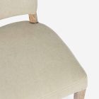 Modern stol för matsal i tyg och trä 2 stycken Homemotion - Plommon Viadurini
