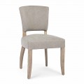 Modern stol för matsal i tyg och trä 2 stycken Homemotion - Plommon
