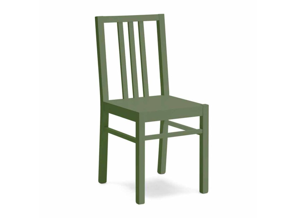 Modern stol klädd i bokträ Besmira, 4 stycken Viadurini