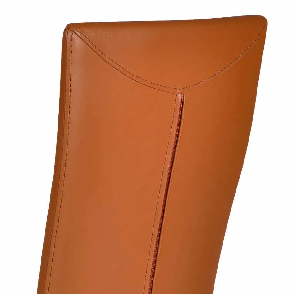 Modern design vardagsstol täckt i läder / läder gjord i Italien Ghada Viadurini