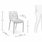 Monoblok polypropylenstol med modern design Blandine, 4 delar Viadurini
