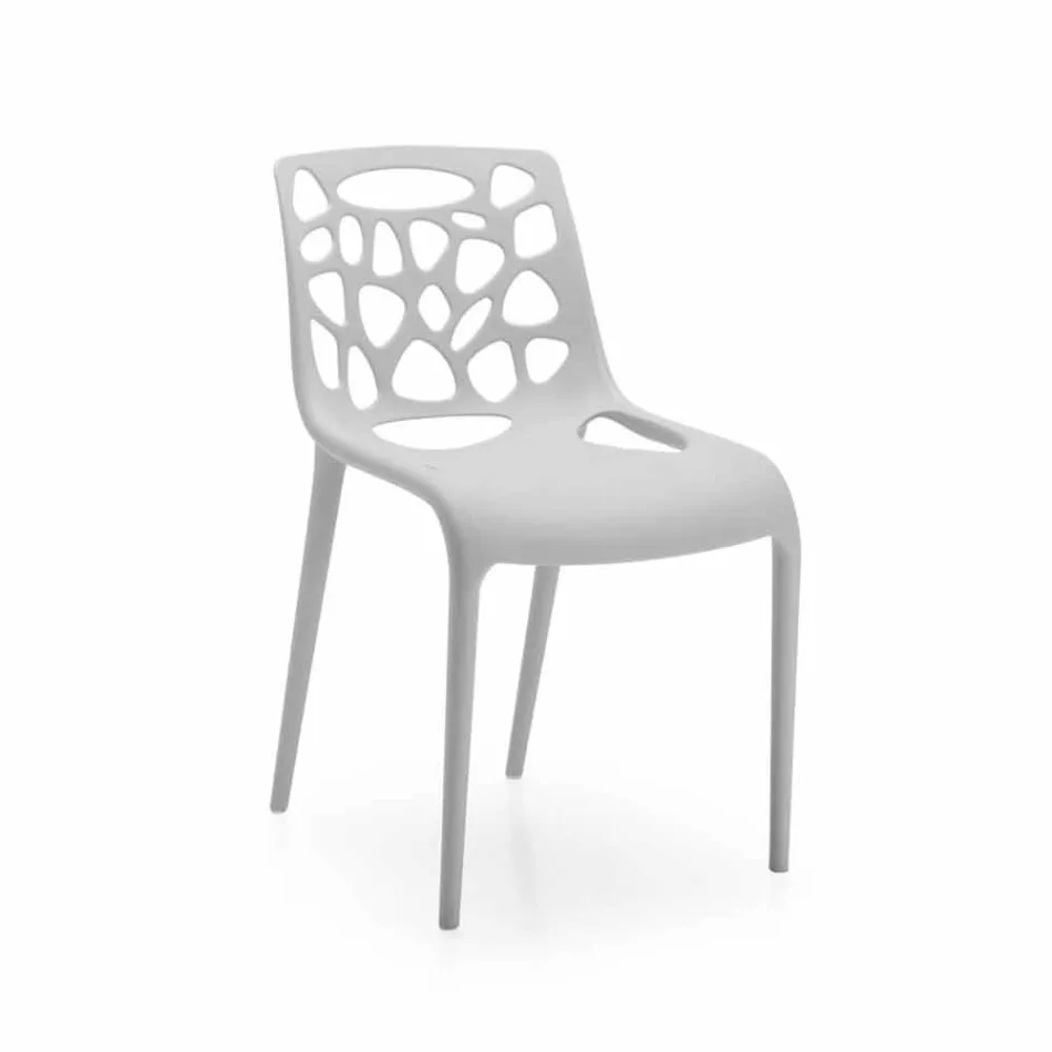 Monoblok polypropylenstol med modern design Blandine, 4 delar Viadurini