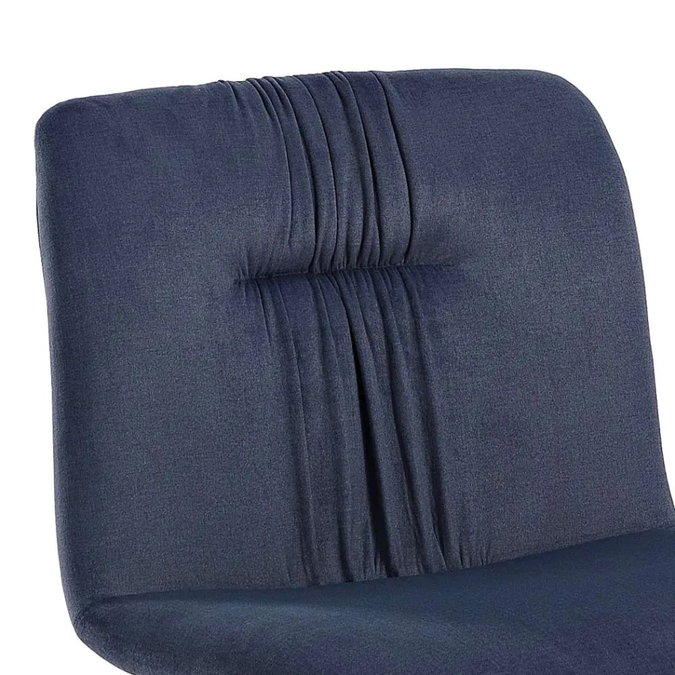 Monocoque stol i färgat tyg och svart metalldesign - Florinda Viadurini