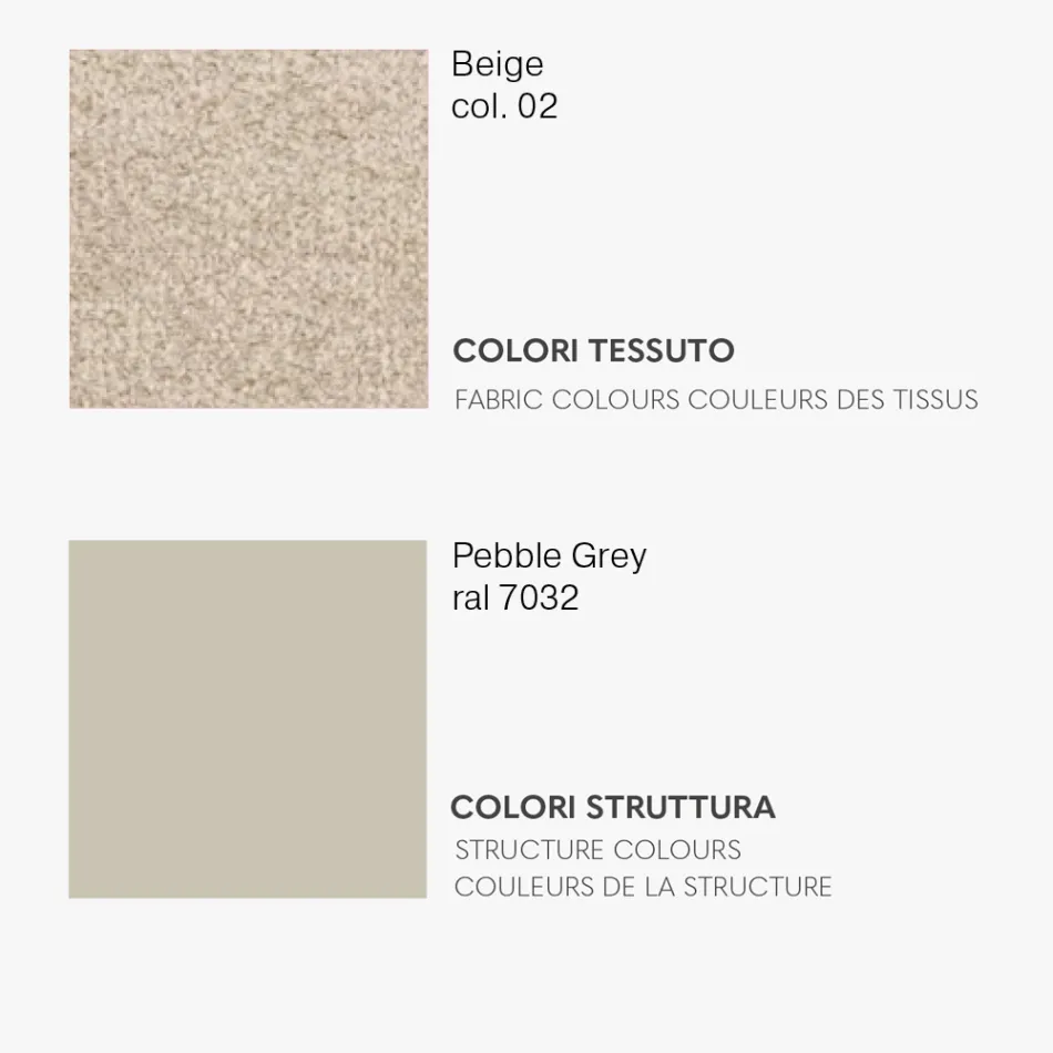 Monocoque stol i tyg av olika ytbehandlingar tillverkad i Italien - Morgana Viadurini