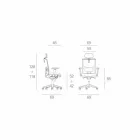 Operativ och semi-executive stol i tyg tillverkat i Italien Mina Viadurini