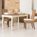 Utomhusstol i Bananvävning med sittdyna - Safari Viadurini