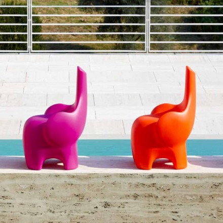 Modern design elefantstol för barn, 4 färgade bitar - Tino av Myyour Viadurini