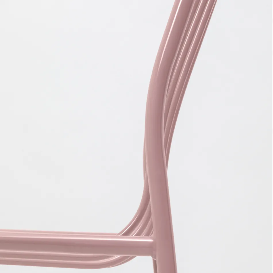 Stapelbar metallstol för utomhusbruk Made in Italy 2 delar - helt enkelt Viadurini