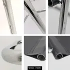 Konferens- eller mötesstol i svart läder och metall – Cirillo3/4 Viadurini