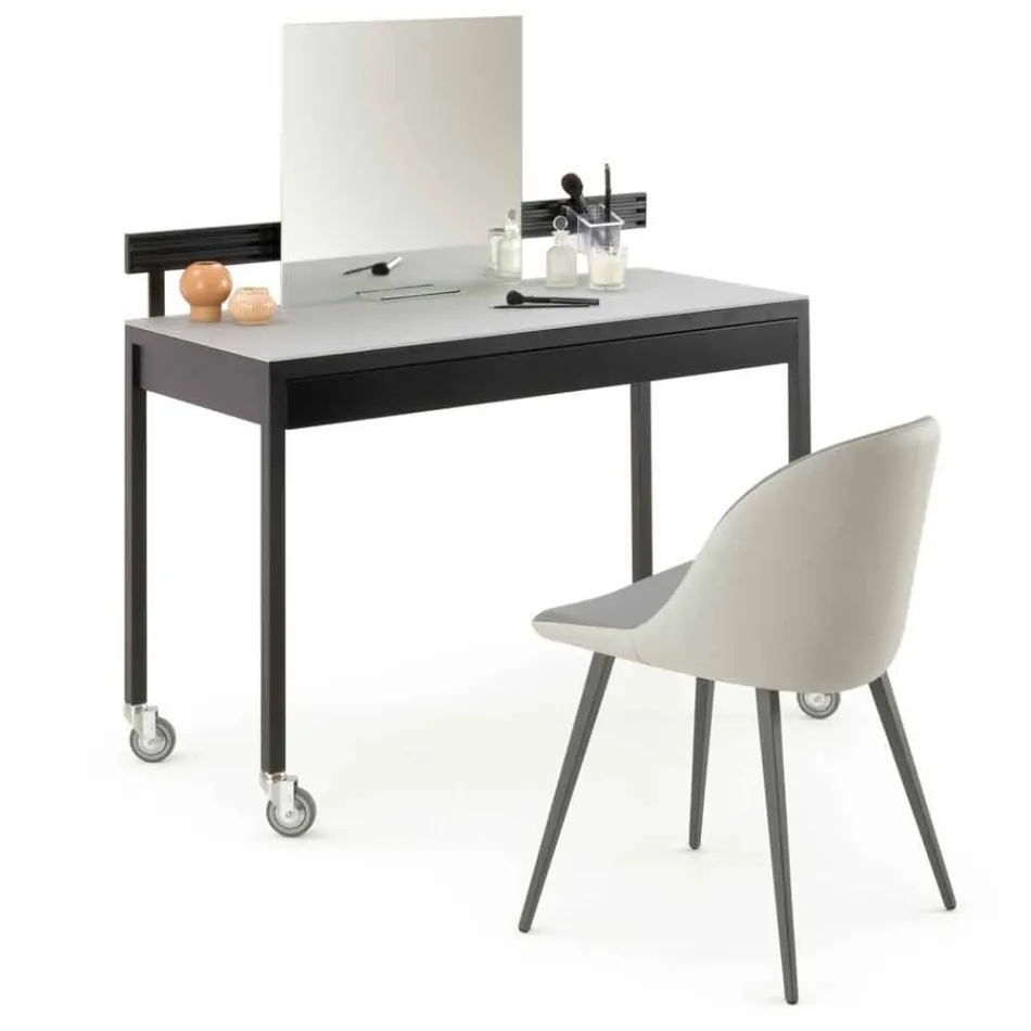 Matsalsstol med Ecoleather Seat Made in Italy, 2 Pieces - Nobelio Viadurini