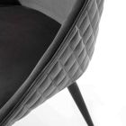 Matsalsstol med sittplats täckt i sammet eller Ecoleather - Alida Viadurini