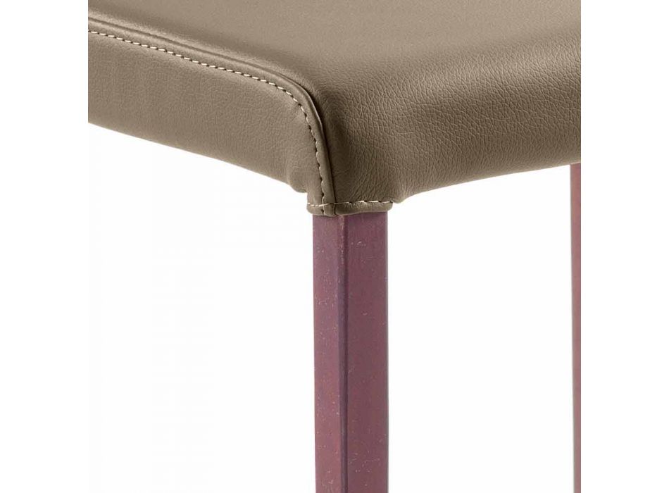 Abbie faux läder design matsal stol, gjord i Italien Viadurini