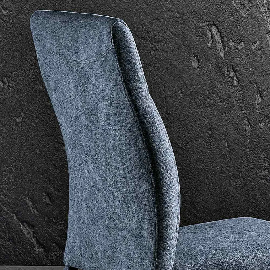 Design matsalsstol i tyg tillverkad i Italien, Luigina Viadurini