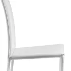 Designermatsalsstol klädd i läder Tillverkad i Italien - Sissy Viadurini